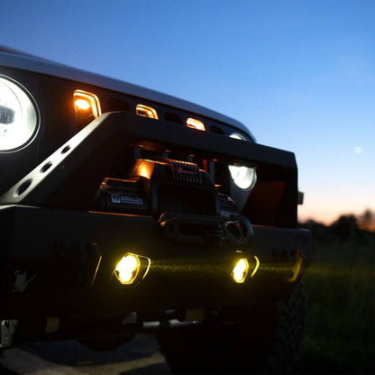 KC HiLiTES FLEX ERA 3 Dual Mode SAE Fog Lights - 2-Light Master Kit for Jeep Aftermarket Bumpers 97147 97147 Photo - lifestyle view