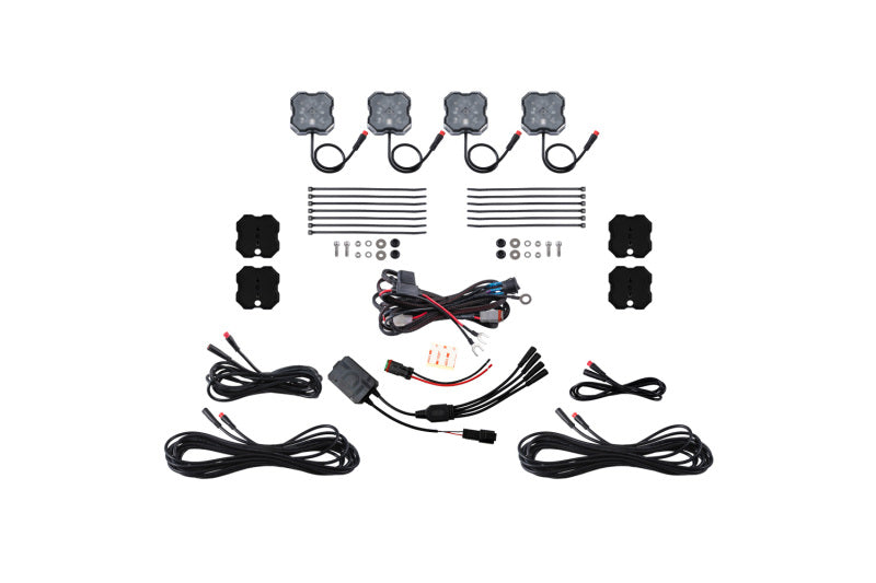 Diode Dynamics RGBW Rock Light Installer Magnet Mount Kit w/Controller (4-pack) DD7741C DD7741C Photo - Primary