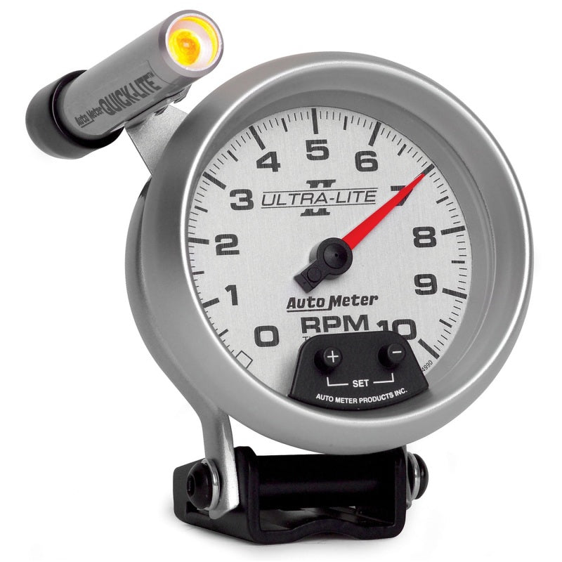 Autometer 3-3/4" Pedestal Tachometer, 0-10,000 Rpm, Ultra-Lite II 4990 User 3