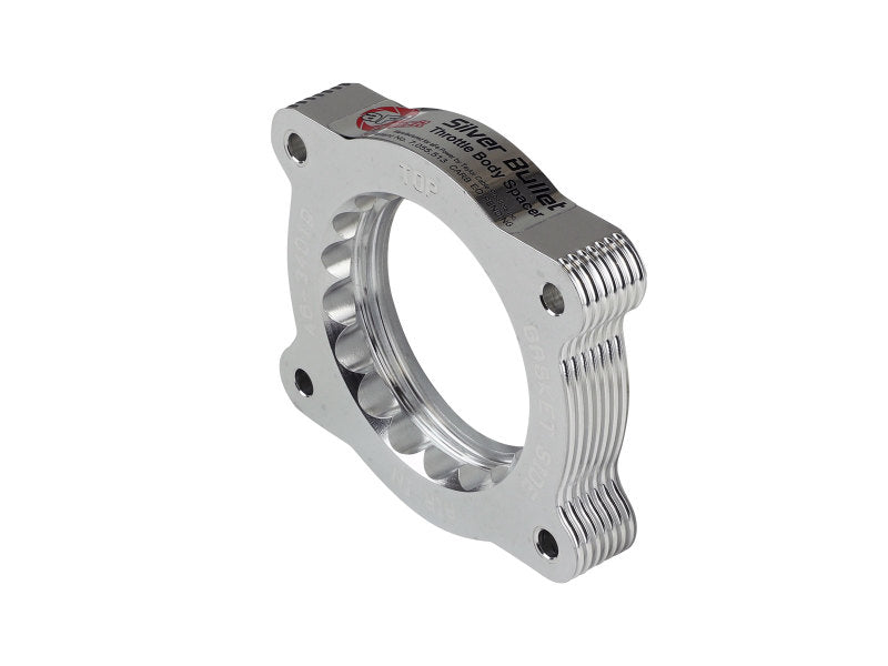 aFe 07-13 Chevrolet Silverado 1500/GMC Sierra 1500 Silver Bullet Throttle Body Spacer - Silver 46-34019 46-34019 Photo - Unmounted