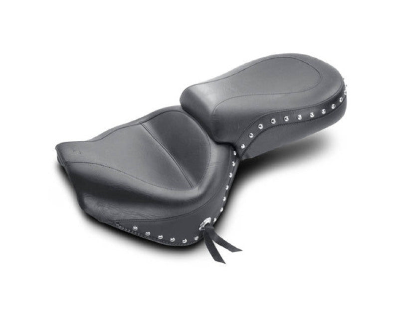 Mustang Motorcycle Mustang 99-15 Yamaha Road Star 1600, 1700 Wide Touring 2PC Seat w/Studs - Black 75216 75216 Photo - Primary
