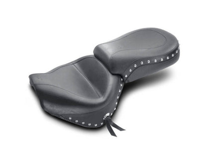 Mustang Motorcycle Mustang 99-15 Yamaha Road Star 1600, 1700 Wide Touring 2PC Seat w/Studs - Black 75216 75216 Photo - Primary