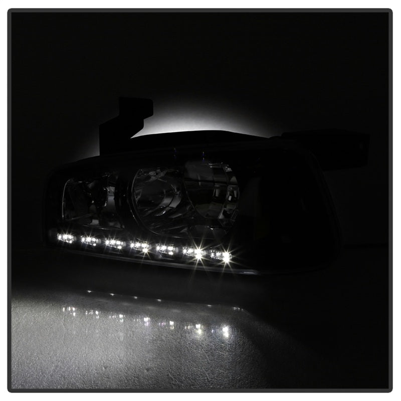 SPYDER Xtune Dodge Charger 06-10 1Pc LED Crystal Headlights Black HD-ON-DCH05-1PC-LED-BK 5017635 5017635 Photo - Unmounted