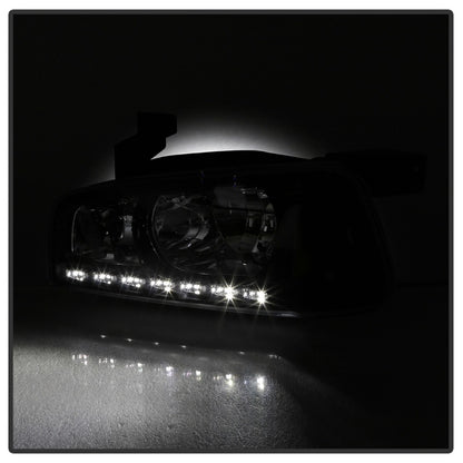 SPYDER Xtune Dodge Charger 06-10 1Pc LED Crystal Headlights Black HD-ON-DCH05-1PC-LED-BK 5017635 5017635 Photo - Unmounted