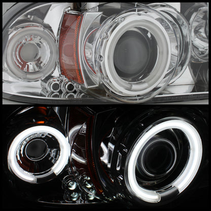 Spyder Dodge Dakota 97-04/Durango 98-03 1PC Projector Headlights LED Halo LED Chrm PRO-YD-DDAK97-C 5009791 5009791 User 1