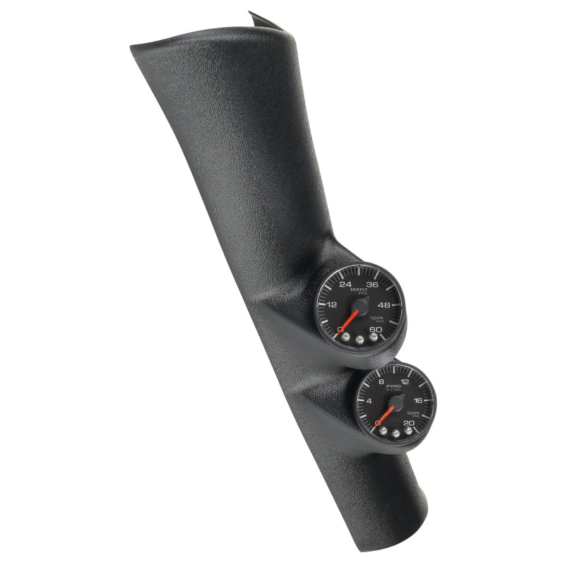 Autometer Diesel Gauge Kit A-Pillar 98-02 RAM Boost/EGT 60psi/2000 degree F Black Spek-Pro P72000 P72000 Photo - Primary