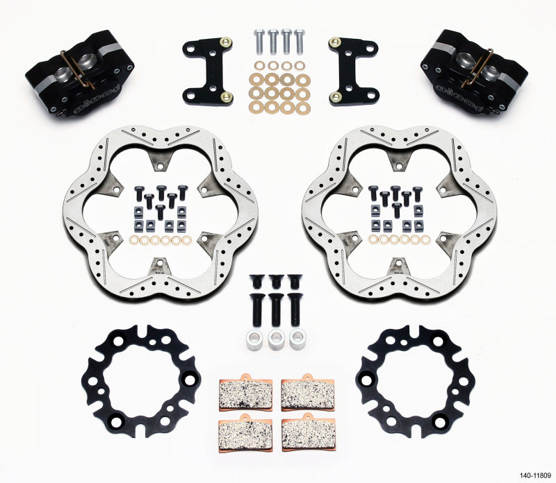 Wilwood GP320 Front Kit,Top Mount 10.50" Super Alloy Vntd Rotor,Asph Midget 140-11809 Photo - Primary