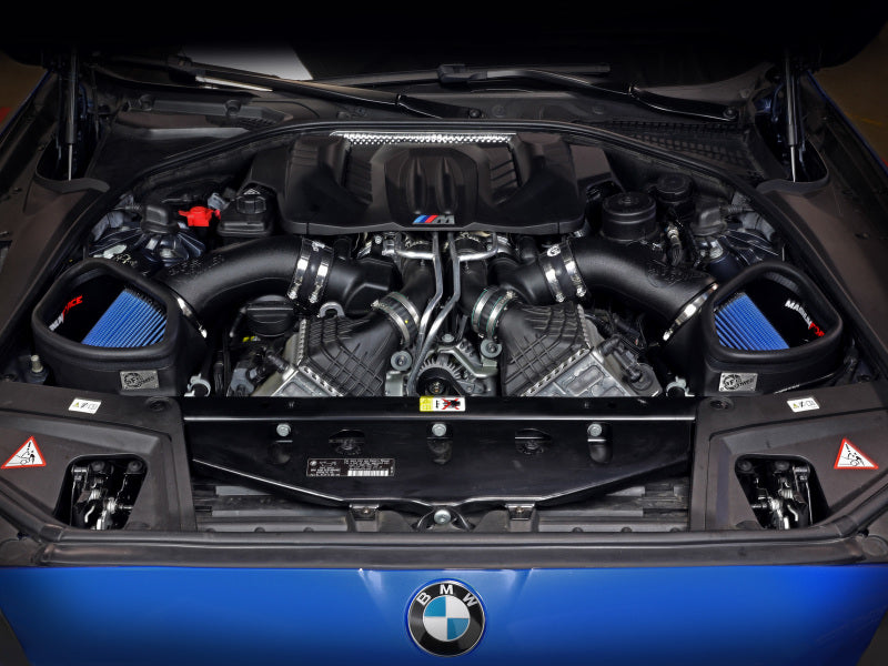 aFe POWER Magnum FORCE Stage-2 Pro 5R Cold Air Intake System 12-19 BMW M5 (F10) / M6 (F12/13) 54-13030R 54-13030R Photo - Mounted