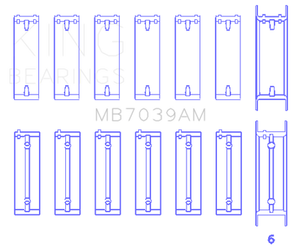 King Engine Bearings King BMW M51/M57 (Size +0.25) Main Bearing Set MB7039AM0.25 MB7039AM0.25 Photo - Primary