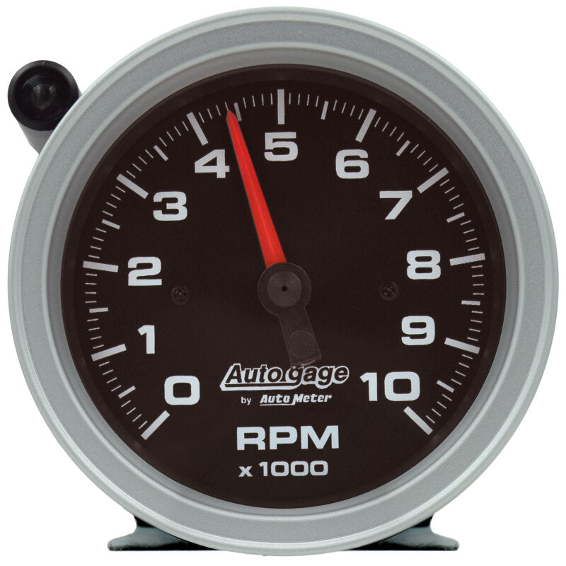 AutoMeter Tachometer Gauge 10K RPM 3 3/4in Pedestal w/Ext. Shift-Light - Black Dial/Black Case 233908 233908 Photo - Primary