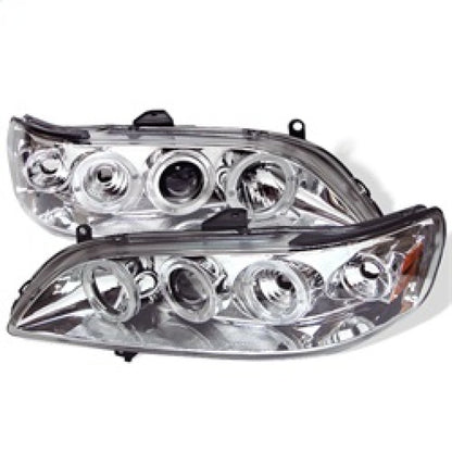 Spyder Honda Accord 98-02 1PC Projector Headlights LED Halo Amber Reflctr Chrm PRO-YD-HA98-AM-C 5010735 5010735 Photo - Primary