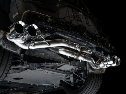 AWE Tuning 2020 Chevrolet Corvette (C8) Track Edition Exhaust - Quad Chrome Silver Tips 3020-42080 3020-42080 Photo - Mounted