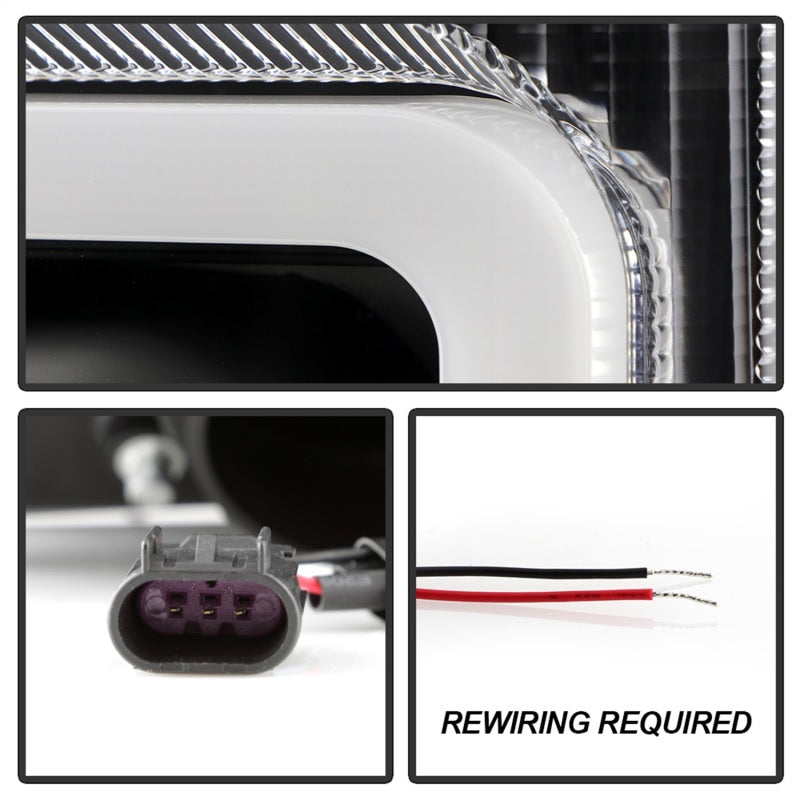 Spyder 17-18 Ford F250/F350/F450 Halogen Model Only -White Light Bar- Black- PRO-YD-FS17HALSI-BK 5087850 5087850 Photo - Unmounted