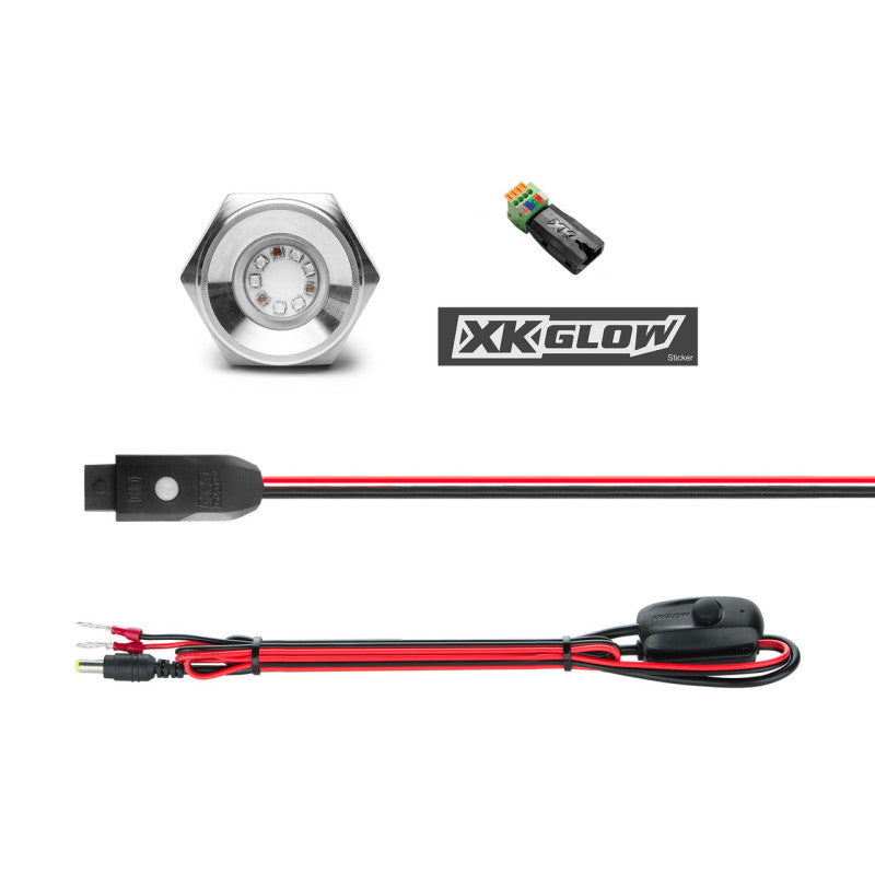 XKGLOW 1-Piece Rgb LED Drain Plug Lit Kit XK075003-KIT