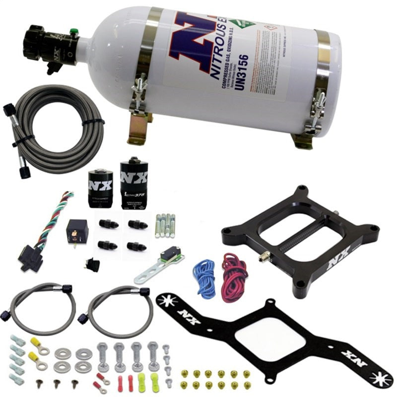 Nitrous Express 4150 RNC Conventional Nitrous Plate Kit w/.375in Solenoid w/10lb Bottle 55140-10 55140-10 Photo - Primary