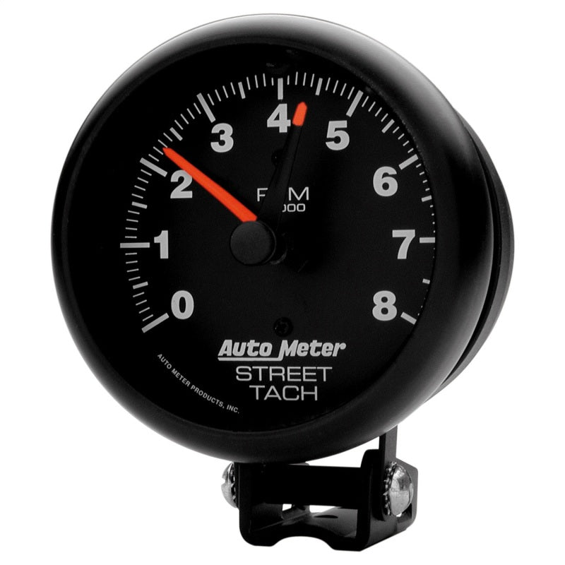Autometer Gauge, Tachometer, 3 3/4", 8K Rpm, Pedestal W/Red Line, Z-Series 2894 Photo - Primary