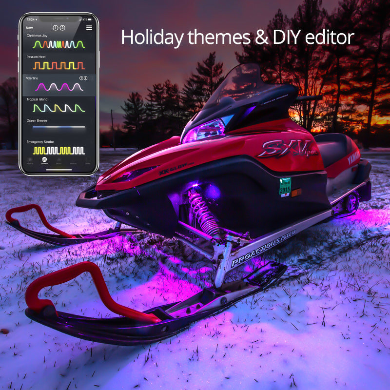 XKGLOW XK Glow LED Snowmobile Accent Light Kits XKchrome Smartphone App (Standard) XK-SNOW-STA