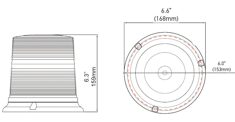 Hella StrobeType Beacon 2Wb H27117001 H27117001 Technical Drawing