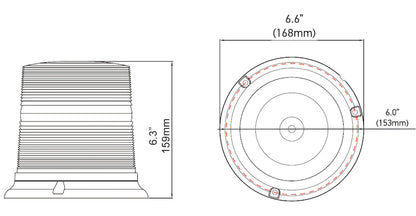 Hella StrobeType Beacon 2Wb H27117001 H27117001 Technical Drawing