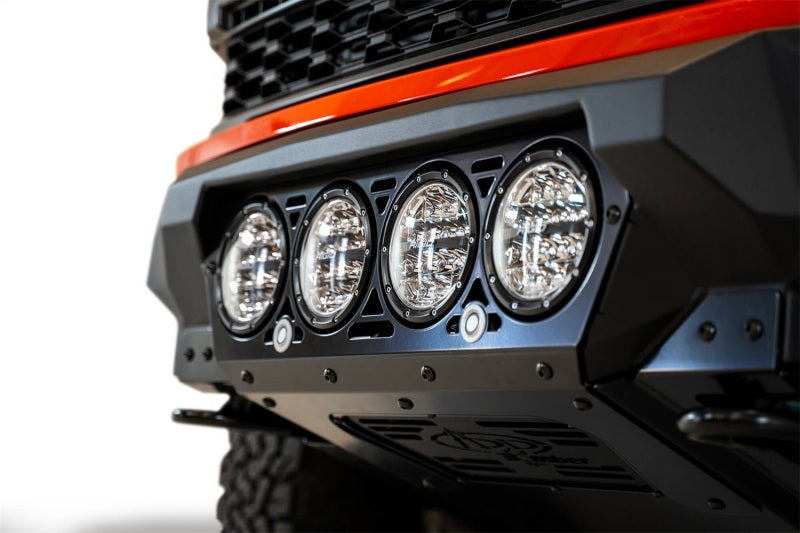 Addictive Desert Designs 2021+ Ford Raptor Bomber Front Bumper w/ 4 Rigid 360 6in Light Mounts F210014110103 F210014110103 Photo - Mounted