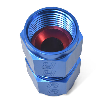 Russell -12 AN Straight Swivel Coupler (Red/Blue Finish) 640030 Photo - out of package