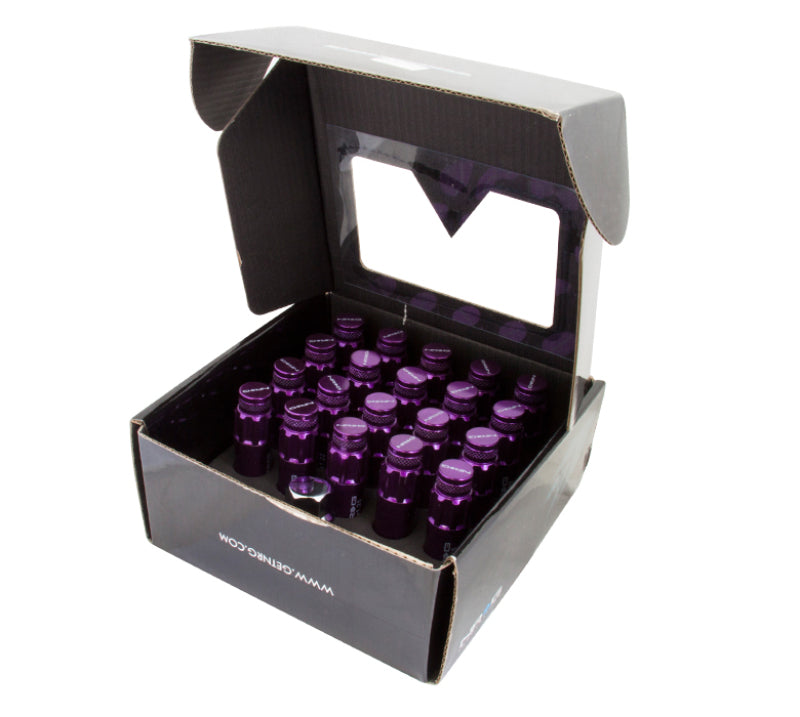 NRG M12 x 1.25 Steal Lug Nut w/ dust cap cover Set 21 pc Purple LN-LS710PP-21 Photo - Primary