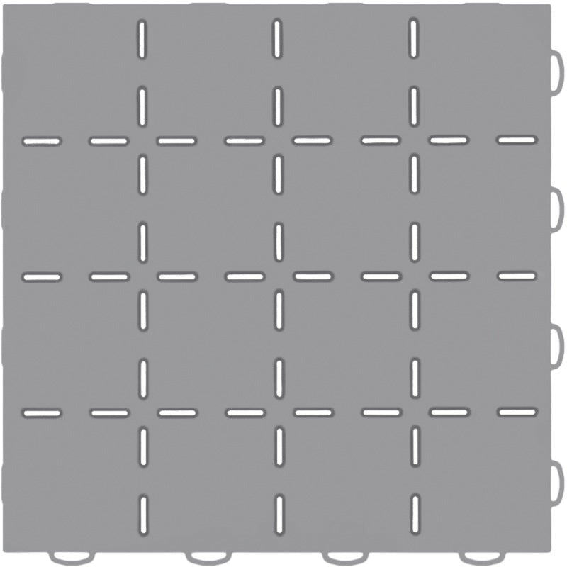 WeatherTech TechFloor 12in x 12in Solid Floor Tile w/ Raised Squares - Grey 51T1212SS GR 51T1212SS GR Photo - Primary