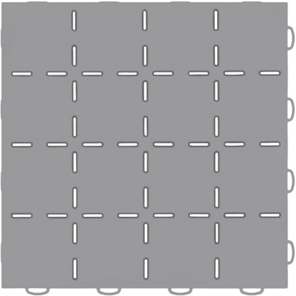 WeatherTech TechFloor 12in x 12in Solid Floor Tile w/ Raised Squares - Grey 51T1212SS GR 51T1212SS GR Photo - Primary