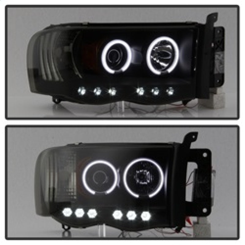 Spyder Dodge Ram 1500 02-05 03-05 Projector Headlights CCFL Halo LED Blk Smke PRO-YD-DR02-CCFL-BSM 5078797 5078797 Photo - Unmounted