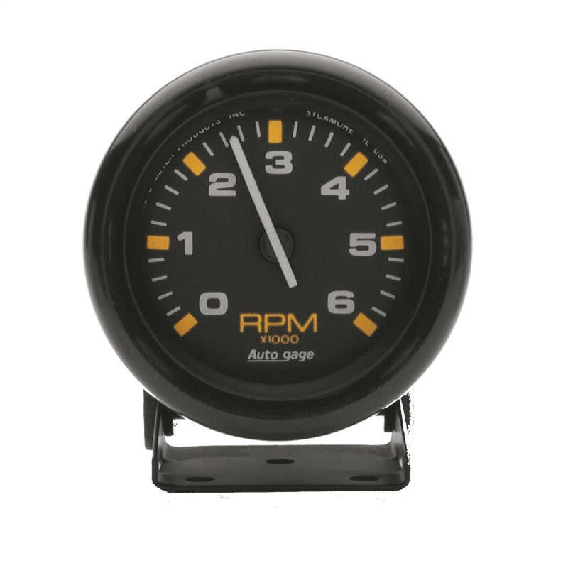 Autometer 2-3/4" Pedestal Tachometer, 0-6,000 Rpm, Black/Black, Auto Gage 2306 Photo - Primary