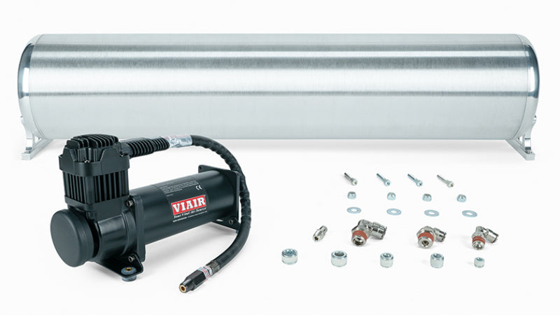 Air Lift 28in FLO Tank w/ Viair 444c Black Compressor (Incl. Fittings & Tank Mounting Hardware) 27769 27769 Photo - Primary