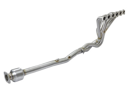 aFe Twisted Steel Long Tube Header & Connection Pipes; Street Series 48-36105-YC Photo - Primary