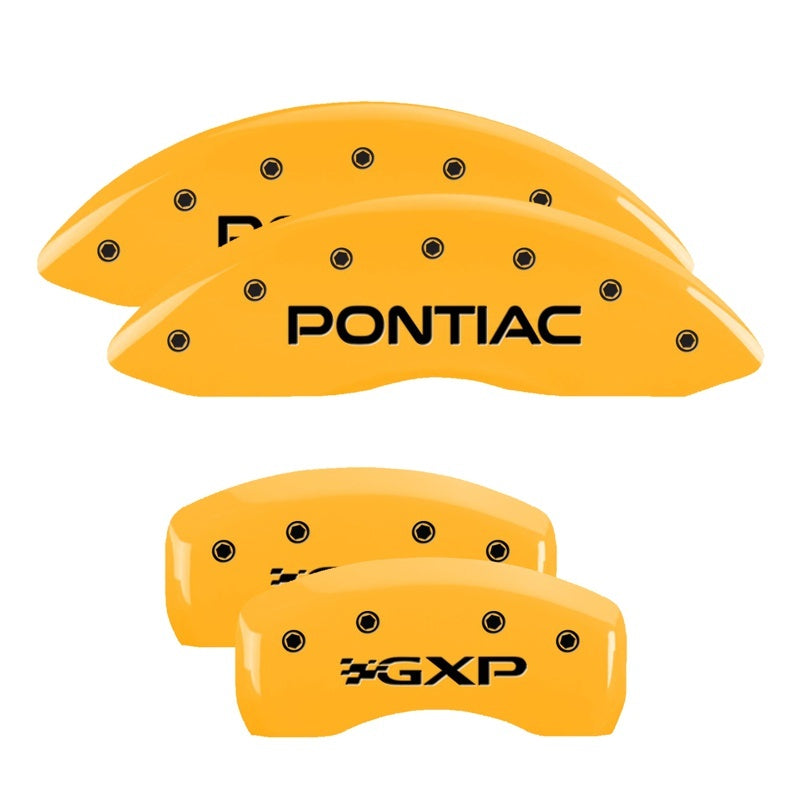 MGP 4 Caliper Covers Engraved Front Pontiac Rear Gxp Yellow Finish Blk Char 2005 Pontiac Bonneville 18031SPXPYL 18031SPXPYL Photo - Primary