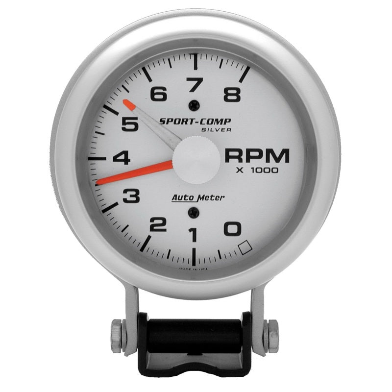 Autometer Gauge, Tachometer, 3 3/4", 8K Rpm, Pedestal W/ Red Line, Ultra-Lite 3781 Photo - Primary