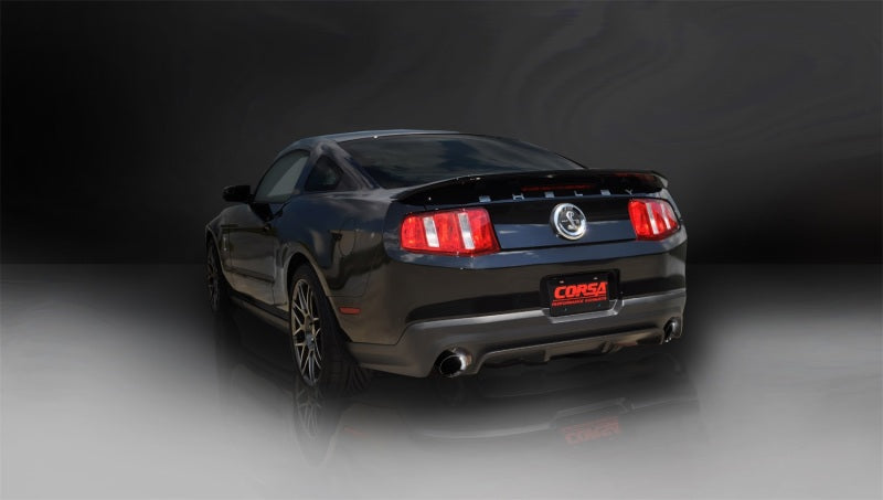 Corsa 11-12 Ford Mustang Shelby GT500 5.4L V8 Black Sport Axle-Back Exhaust 14320BLK 14320BLK Photo - Mounted
