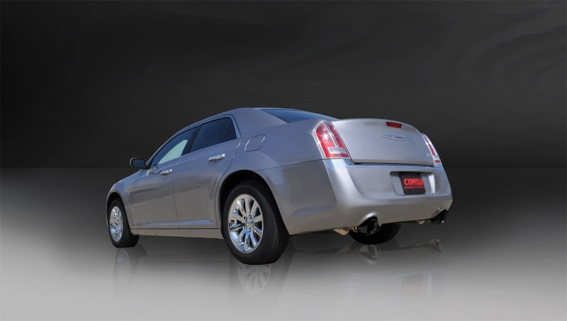 Corsa Performance 05-10 Dodge Charger R/T 5.7L V8 Black Xtreme Cat-Back Exhaust 14439BLK Photo - Mounted
