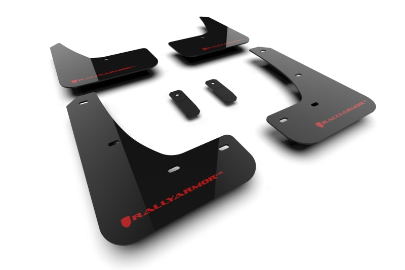 Rally Armor 2024 Tesla Model 3 Highland Black UR Mud Flap Red Logo MF122-UR-BLK-RD MF122-UR-BLK-RD User 1