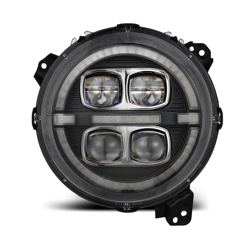 AlphaRex 18-23 Jeep Wrangler JL/Gladiator JT LED Proj Headlights Black w/ Activ Light/Seq Signal/DRL 880868 880868 Photo - Primary