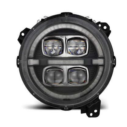AlphaRex 18-23 Jeep Wrangler JL/Gladiator JT LED Proj Headlights Black w/ Activ Light/Seq Signal/DRL 880868 880868 Photo - Primary