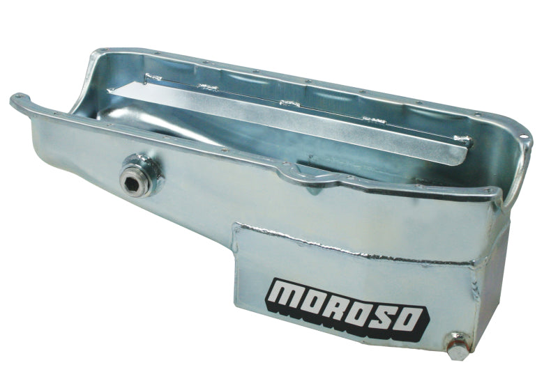 Moroso Oil Pan; SBC; Circle Track; Steel, Wet Sump; Fits pre 1980 Blocks 21322 Photo - Primary