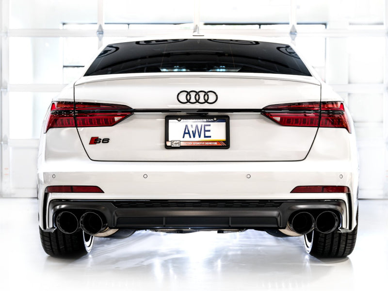 AWE Tuning 19-23 Audi C8 S6/S7 2.9T V6 AWD Track Edition Exhaust - Diamond Black Tips 3020-43109 3020-43109 Photo - Mounted