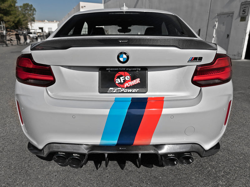 aFe MACHForce XP Exhausts Cat-Back SS 19-21 BMW M2 Competition L6-3.0L w/Black Tips 49-36350-B 49-36350-B Photo - Mounted