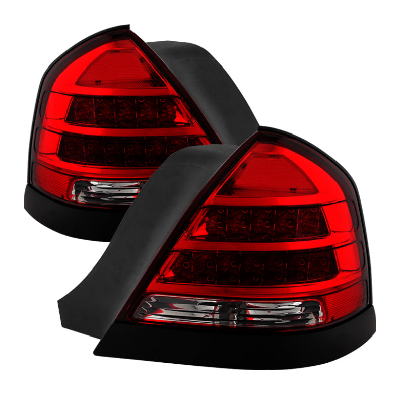 SPYDER Xtune 98-11 Ford Crown Victoria LED Tail Lights -Red Clear ALT-JH-CVIC98-LED-PI-RC 9032868 9032868 Photo - Primary