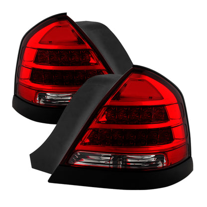 SPYDER Xtune 98-11 Ford Crown Victoria LED Tail Lights -Red Clear ALT-JH-CVIC98-LED-PI-RC 9032868 9032868 Photo - Primary