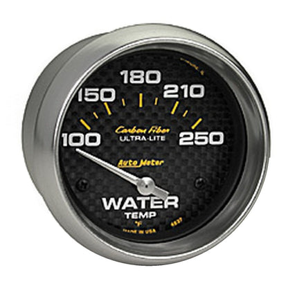 Autometer Gauge, Water Temp, 2 5/8", 100-250 Deg F, Electric, Carbon Fiber 4837 User 1