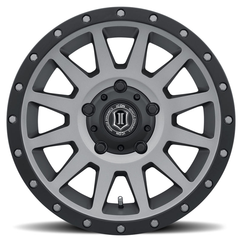 ICON Compression 17x8.5 5x150 25mm Offset 5.75in BS 110.1mm Bore Titanium Wheel 2017855557TT 2017855557TT Photo - Unmounted
