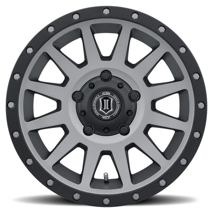 ICON Compression 17x8.5 5x150 25mm Offset 5.75in BS 110.1mm Bore Titanium Wheel 2017855557TT 2017855557TT Photo - Unmounted