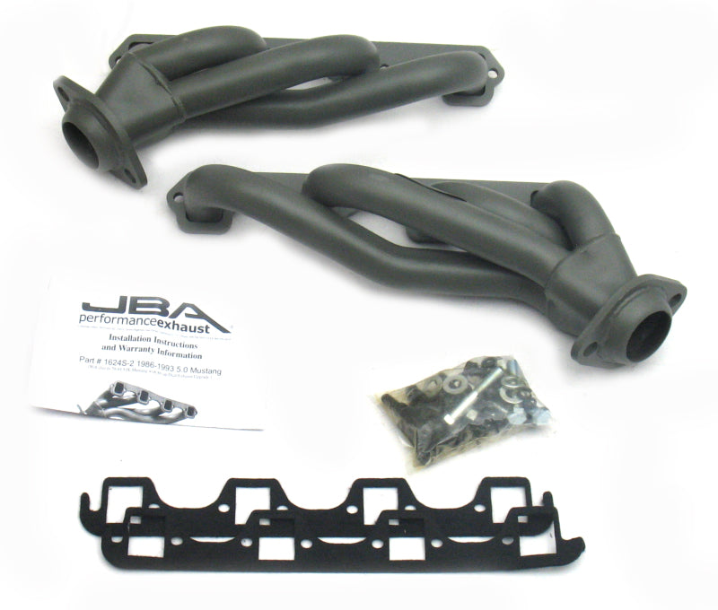 JBA 86-93 Ford Mustang 5.0L SBF 1-5/8in Primary Ti Ctd Cat4Ward Header 1624S-2JT 1624S-2JT Photo - Primary