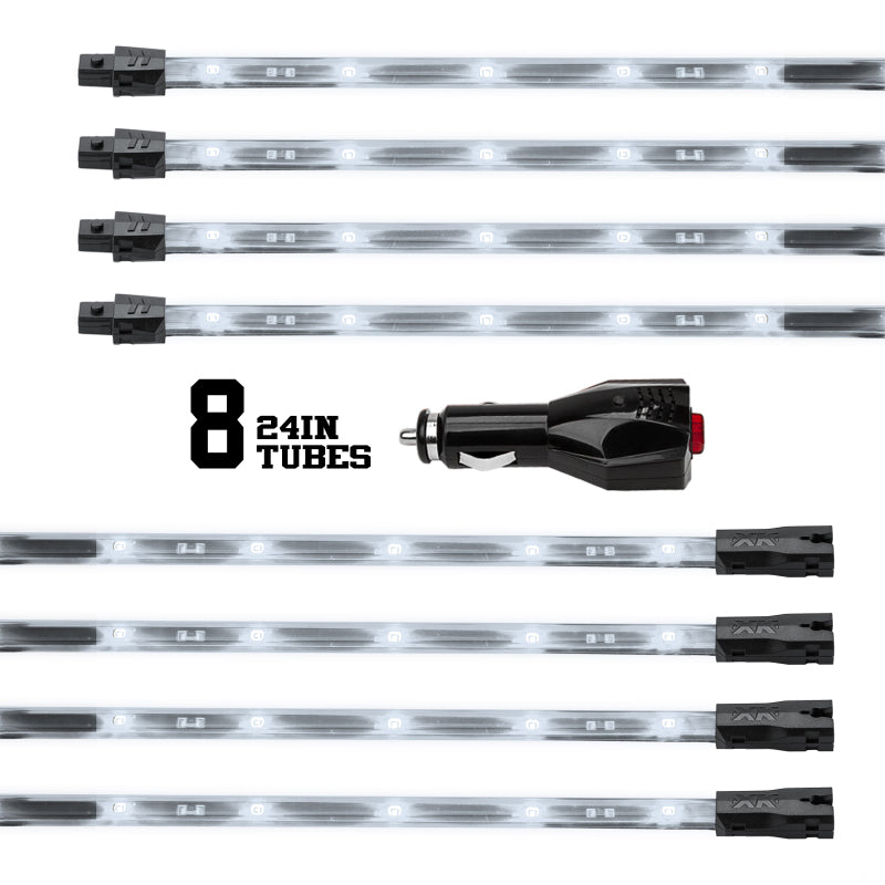 XKGLOW XK Glow Tube Single Color Underglow LED Accent Light Car/Truck Kit White - 8x24In XK041002-W XK041002-W User 1