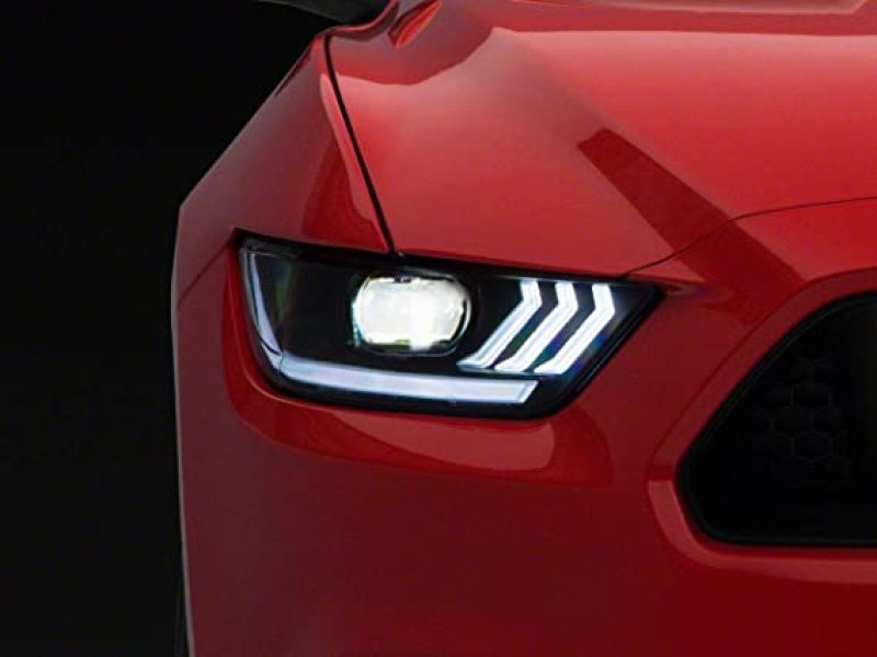 Raxiom 15-17 Ford Mustang Projector Headlights OEM HID Bulbs- Black Housing (Clear Lens) 407055 407055 User 1